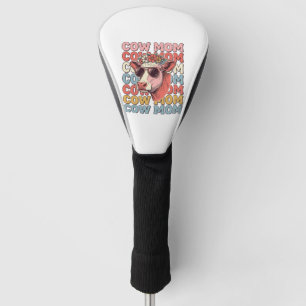 Cow Mum Retro Sunglasses Cow Vintage Engraving Des Golf Head Cover