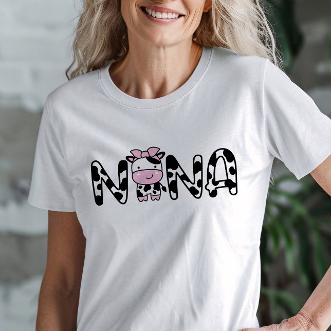 Cow Nana Grandma T-Shirt for Cow-Themed Party (Creator Uploaded)