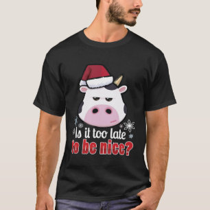 Cow Naughty or Nice Christmas Holiday Xmas T-Shirt