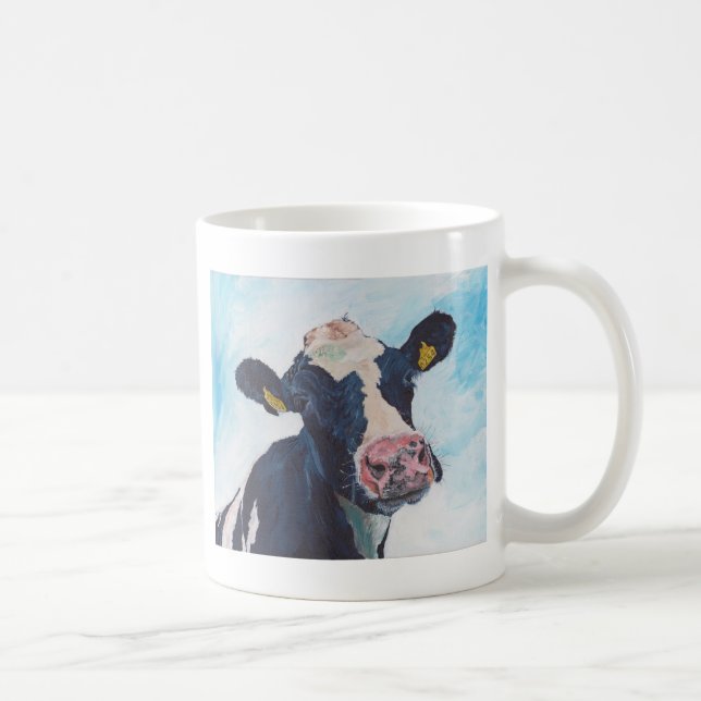 Cow No 01. 0254 Irish Friesian Cow Coffee Mug (Right)