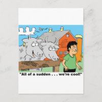 COW / NOSE RING / FARMER KID CARTOON GIFTWARE