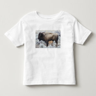 Cow Nursing Bison Calf, Yellowstone Toddler T-Shirt