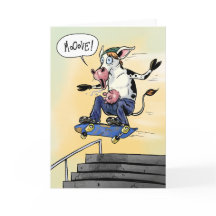 Cow on a Skateboard Yelling Move