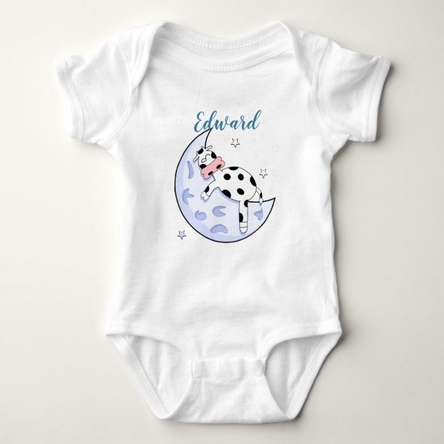 Cow Over the Moon  Baby Bodysuit (Front)