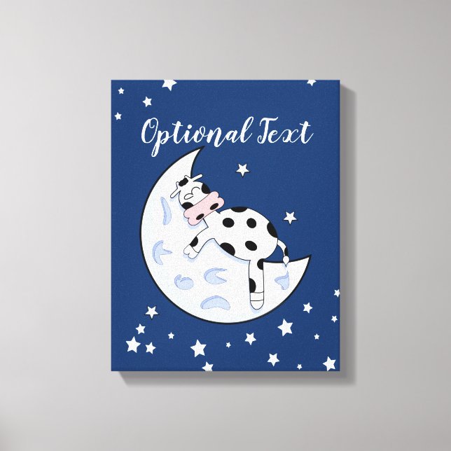 Cow Over the Moon Canvas Print (Front)