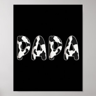 Cow Papa Birthday Family Matching Fathers Day Boy Poster