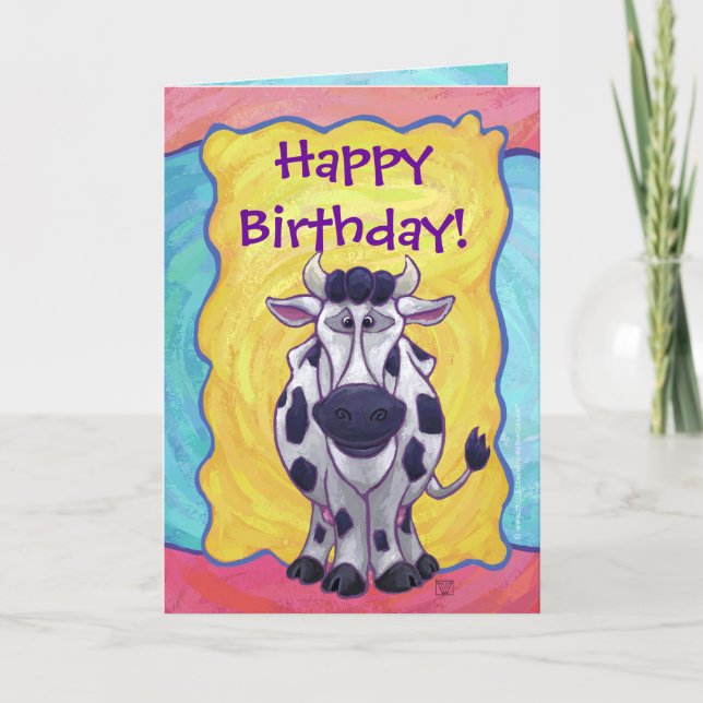 Cow Party Centre Card (Front)