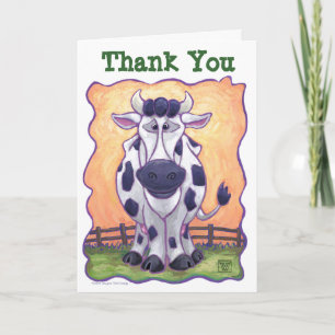 Cow Party Centre Thank You Card
