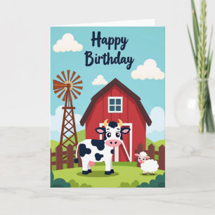 Cow Pasture Birthday Card