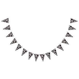 Cow pattern background bunting