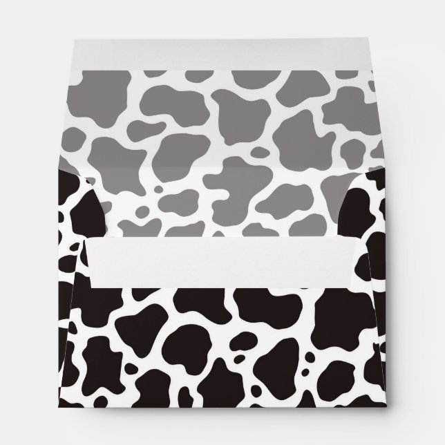 Cow pattern background envelope (Back (Bottom))