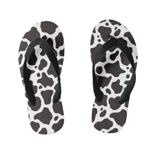 Cow pattern background kid's jandals (Footbed)