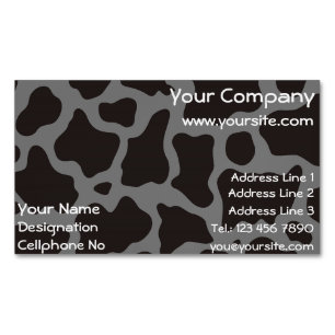 Cow pattern background magnetic business card