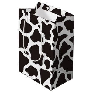 Cow pattern background medium gift bag