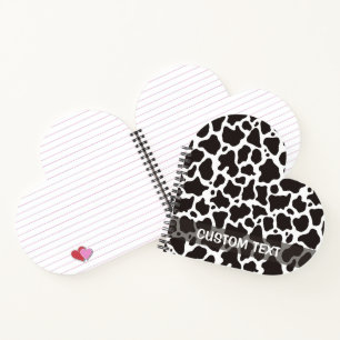 Cow pattern background notebook