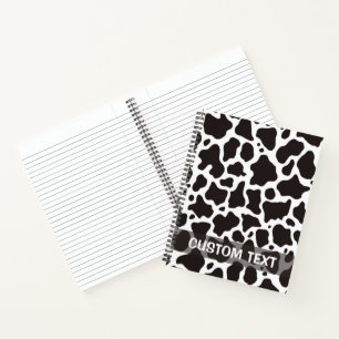 Cow pattern background notebook