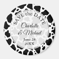 Cow Pattern Background Save the Date