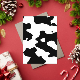 Cow Pattern Black and White  Acrylic Invitations