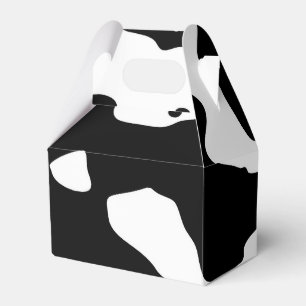 Cow Pattern Black and White Favour Box