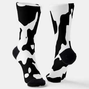 Cow Pattern Black and White  Socks