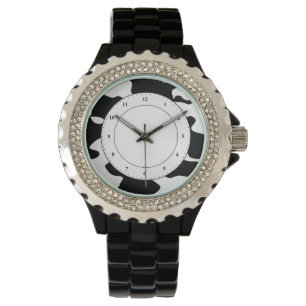 Cow Pattern Black and White Watch