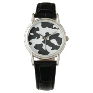 Cow Pattern Black and White Watch