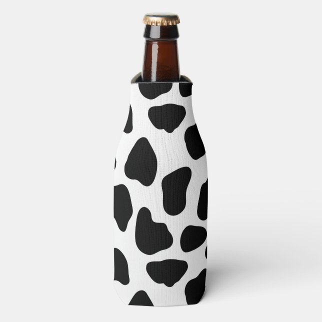Cow pattern bottle cooler (Bottle Front)