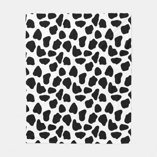 Cow pattern fleece blanket (Front)