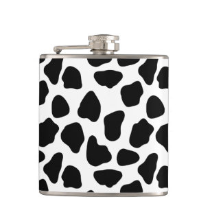 Cow pattern hip flask
