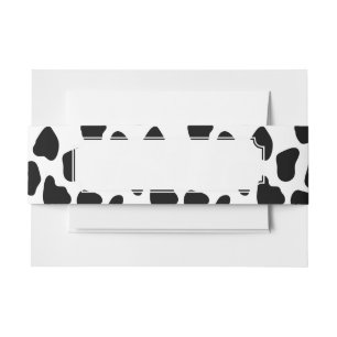 Cow pattern invitation belly band