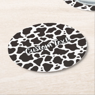 Cow Pattern Paper Coaster