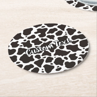 Cow Pattern Paper Coaster