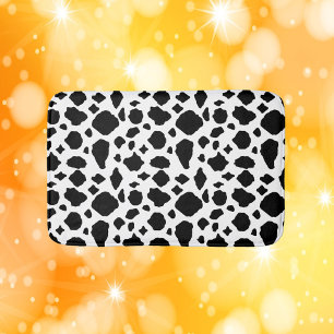 Cow Pattern Print Black White Country Bath Mat