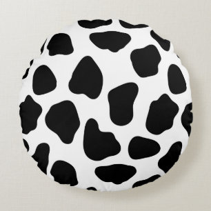 Cow pattern round cushion