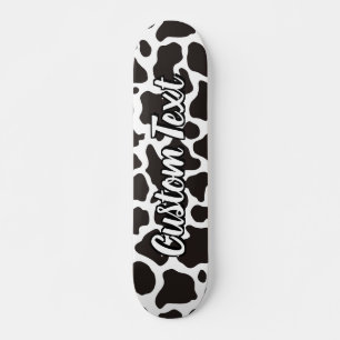 Cow Pattern Skateboard Deck
