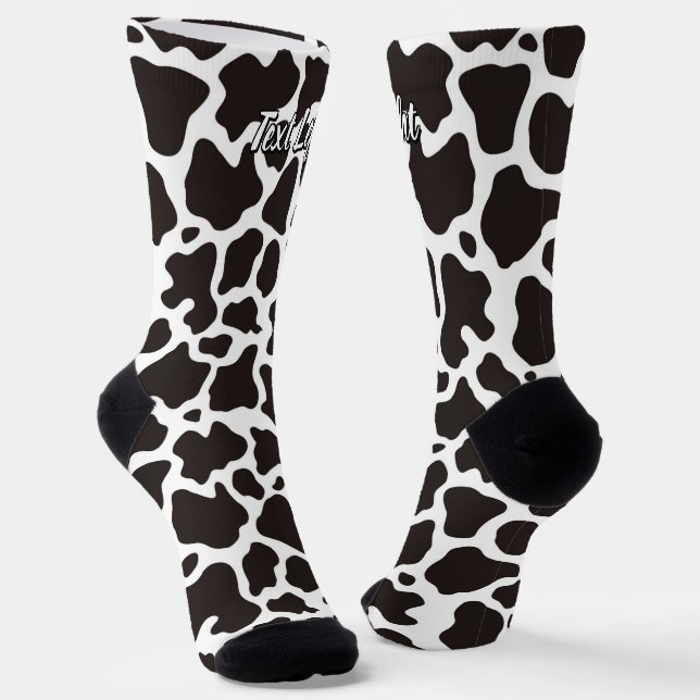Cow Pattern Socks (Angled)