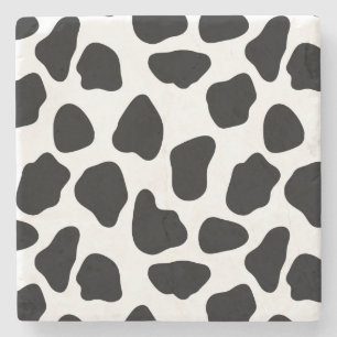 Cow pattern stone coaster