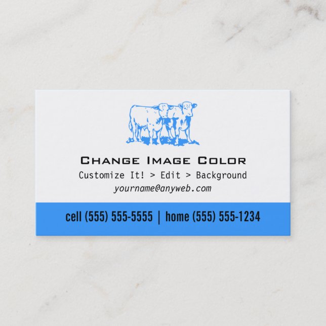 Cow - Personal Business Card (Front)