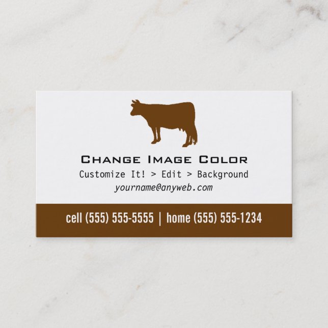 Cow - Personal Business Card (Front)
