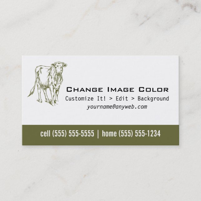 Cow - Personal Business Card (Front)