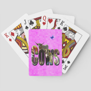 Cow Picture Logo With Highland Cow, Playing Cards