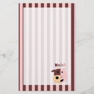 Cow + Pig = Moink striped stationary Stationery