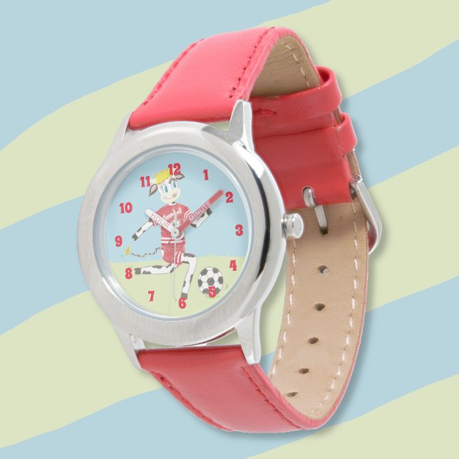 Cow playing soccer kid beginner's watch (Creator Uploaded)