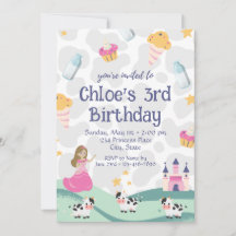 Cow Princess Birthday Invitation