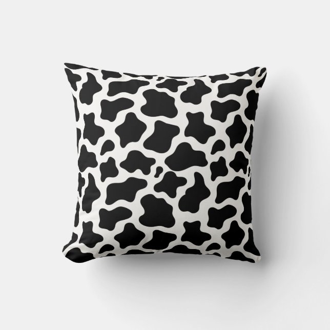 Cow Print Accent Pillow (Front)