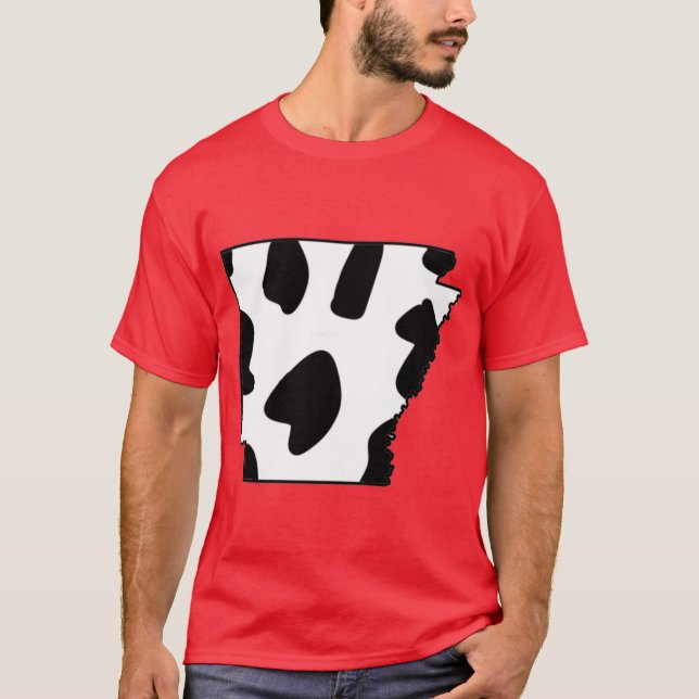 Cow Print Arkansas Oversized T-Shirt (Front)