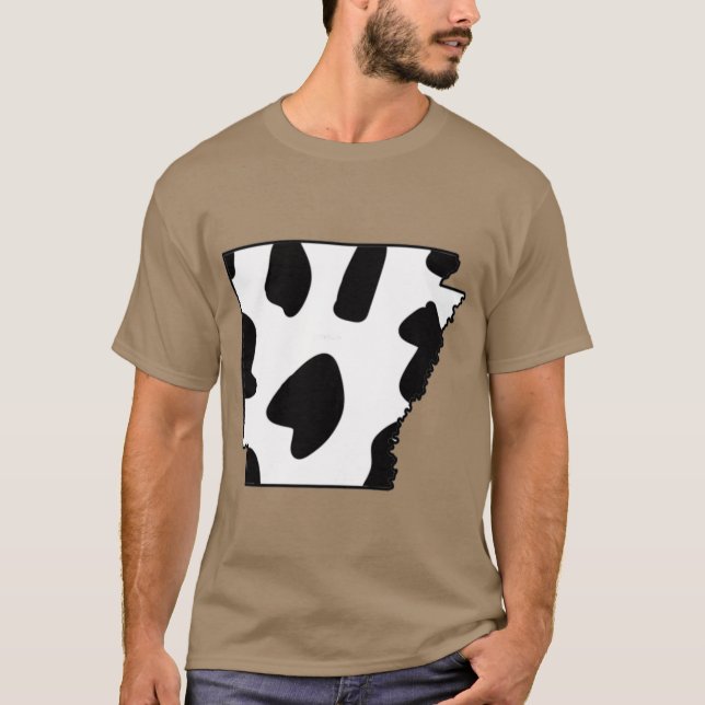 Cow Print Arkansas Oversized T-Shirt (Front)