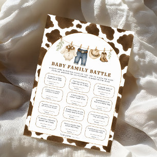Cow Print Baby Family Battle Game Little Cowboy 