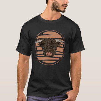 Cow Print Beef Animal Face With Cow Motif Farmer A T-Shirt