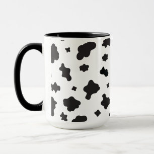 Cow Print Black and White Mug